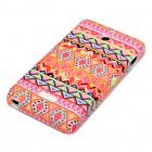 Sony Xperia E1 Hülle - Silikon Case - Zick Zack Muster Orange