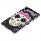 Sony Xperia Z2 Hülle - Silikon Case - Totenkopf Lila Schmuck