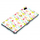 Sony Xperia Z2 Hülle - Silikon Case - Cupcakes Weiß