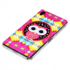 Sony Xperia Z2 Hülle - Silikon Case - Mosaik Eule Große Augen