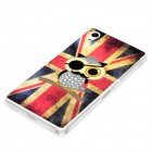 Sony Xperia Z2 Hülle - Silikon Case - Retro Flagge GB Piraten Eule