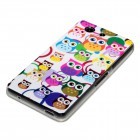 Sony Xperia Z3 Compact Hülle - Silikon Case - Kleine Eulen Bunte Ringe