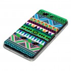 Sony Xperia Z3 Compact Hülle - Silikon Case - Zick Zack Muster Grün