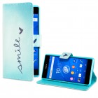 Sony Xperia Z3 Hülle - Kunstleder - Flipcase - Smile