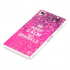 Sony Xperia Z3 Hülle - Silikon Case - Keep Calm Glitzer