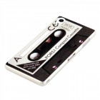 Sony Xperia Z3 Hülle - Silikon Case - Retro Kassette Schwarz