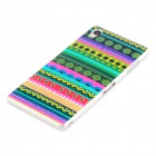 Sony Xperia Z3 Hülle - Silikon Case - Zick Zack Muster Bunt Kreise