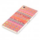 Sony Xperia Z3 Hülle - Silikon Case - Zick Zack Muster Orange