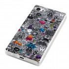 Sony Xperia Z5 Compact Hülle - Silikon Case - Comic Muster Grau