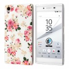 Sony Xperia Z5 Hülle - Silikon Case - Blumengesteck Weiß