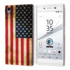 Sony Xperia Z5 Hülle - Silikon Case - Retro Flagge USA