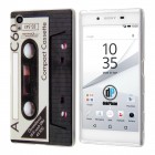 Sony Xperia Z5 Hülle - Silikon Case - Retro Kassette Schwarz