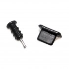 Universal Anti-Staub-Stecker Staubschutz 2er Set für Apple iPhone - Schwarz