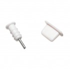 Universal Anti-Staub-Stecker Staubschutz 2er Set für Apple iPhone - Weiß