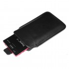 Sony Xperia P Ledertasche - Echtleder - Schwarz