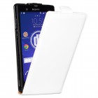 Sony Xperia Z Hülle - beschichtetes Leder - Flip Case - in Weiß